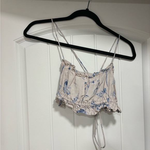 H&M - Pink and Blue Cross Back Crop Tank Top - Size Small - Picture 3 of 5